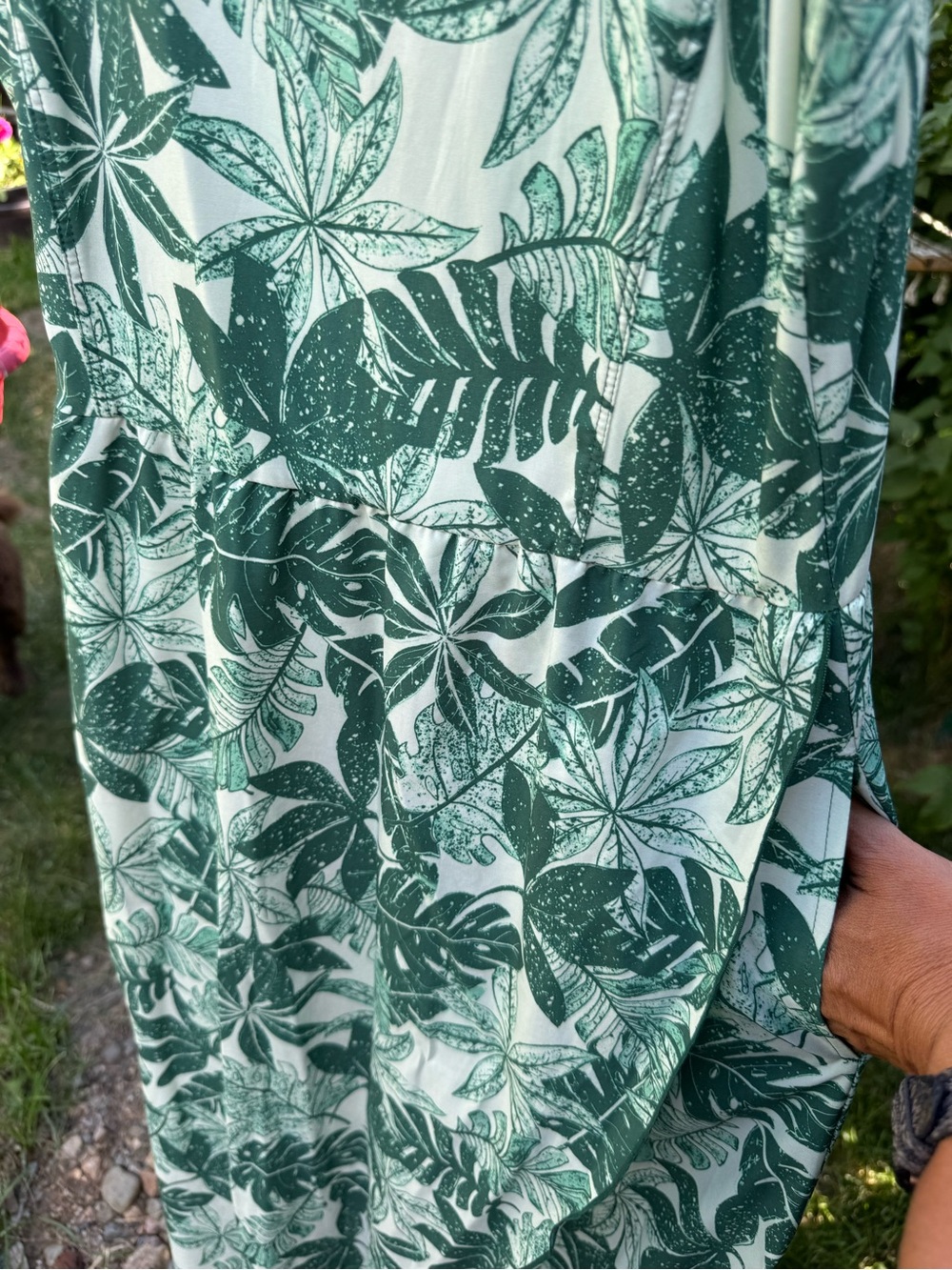 Toad and Co Green Leaf Print Maxi Dress - Picture 4 of 7